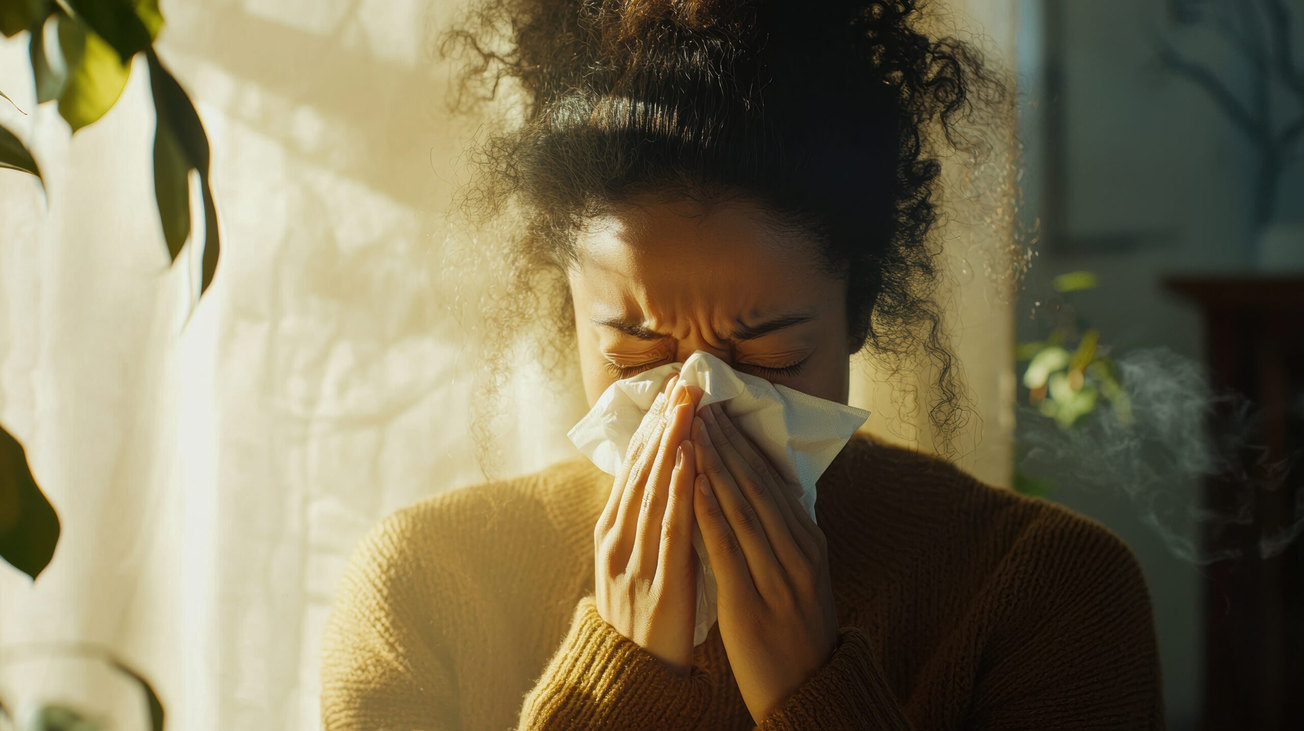 woman with seasonal allergies